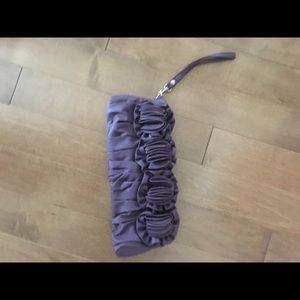 Purple Leather Clutch